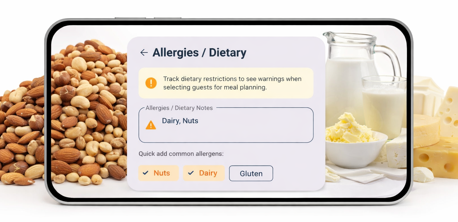 Dietary Warning Mockup